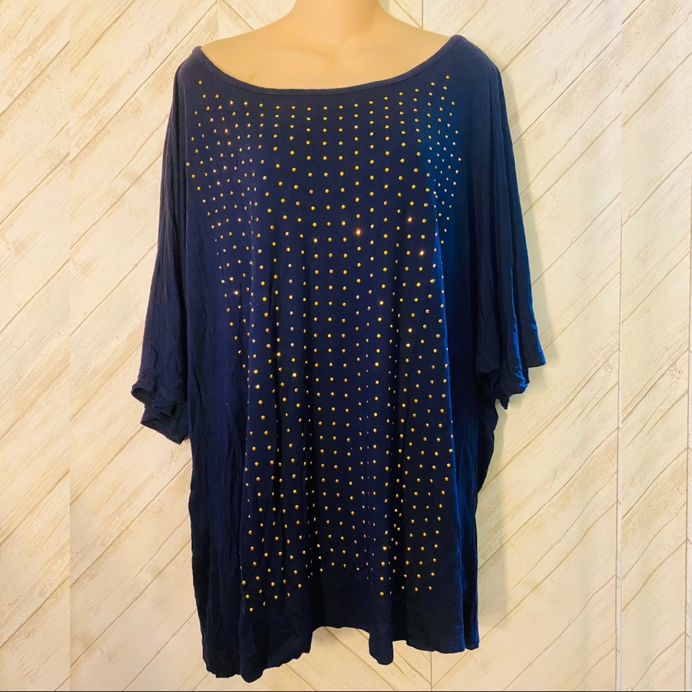 Navy studded top
